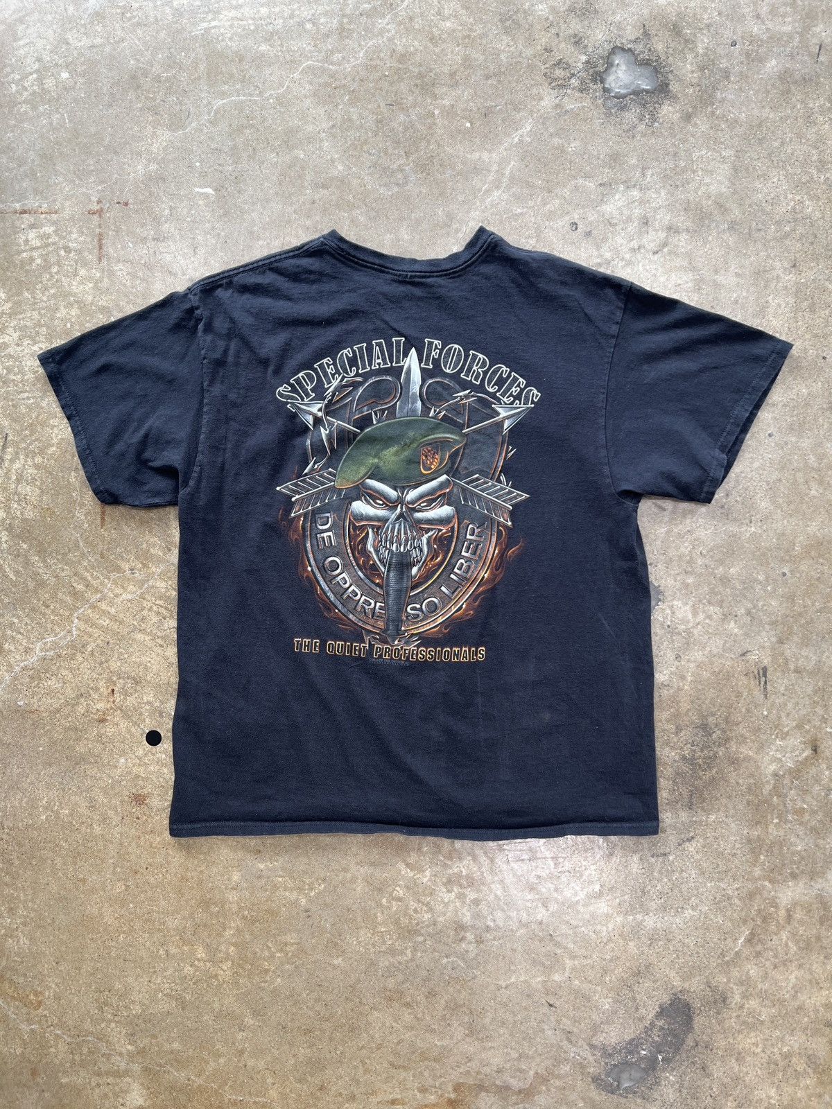 Vintage Special Forces De Oppresso Liber Military Skull Tee XL Size US XL / EU 56 / 4 - 2 Thumbnail