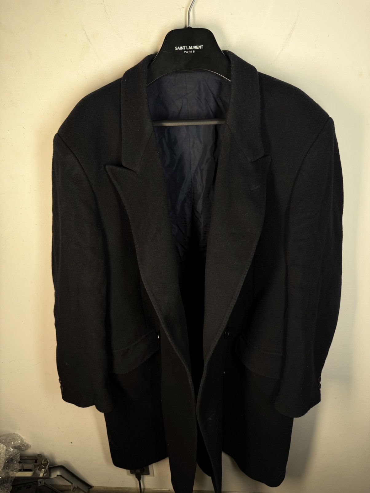 Yves Saint Laurent Wool YSL Coat Double Breasted Italy Soft Vintage Jacket 90s Size US L / EU 52-54 / 3 - 8 Thumbnail