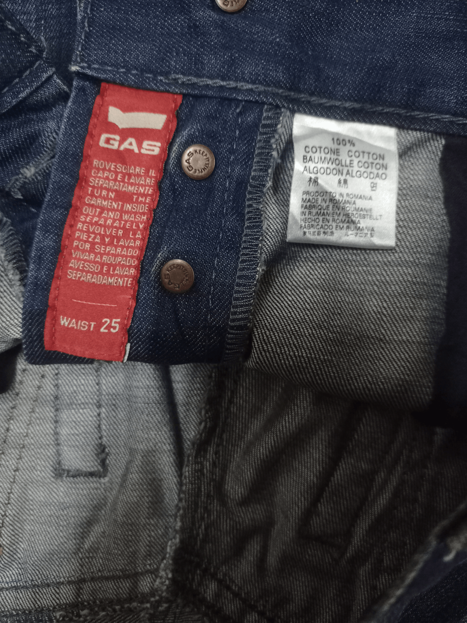 GAS Vintage Gas Spiderman Mask Design Blue Wash Curve Leg Jeans Size US 28 / EU 44 - 13 Thumbnail