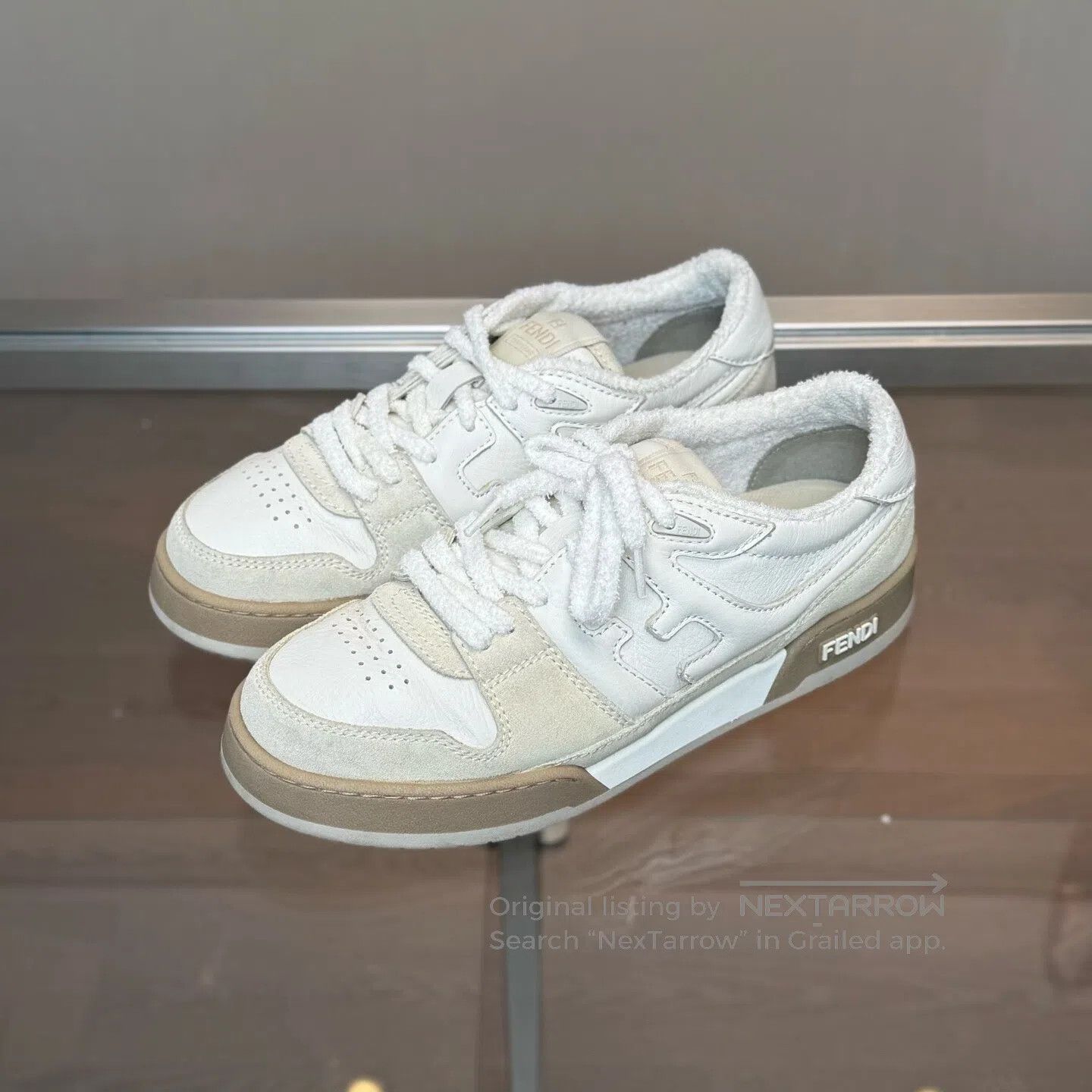 Fendi FENDI Match white-brown board shoes Size US 7 / EU 40 - 1 Thumbnail