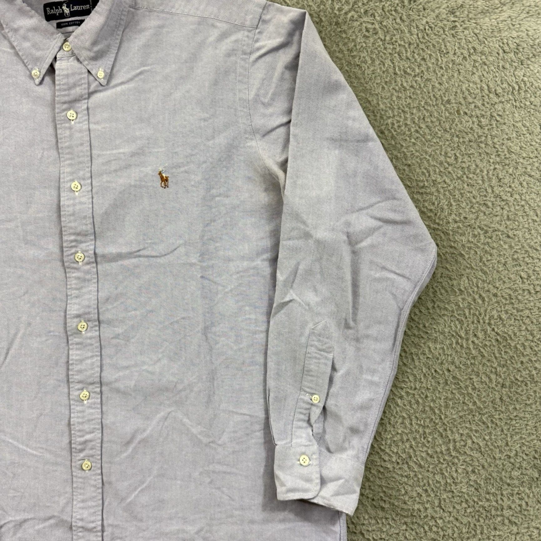 Polo Ralph Lauren VINTAGE Polo Ralph Lauren Shirt Mens Large Purple Button Long Sleeve Preppy Pony Size US L / EU 52-54 / 3 - 5 Thumbnail