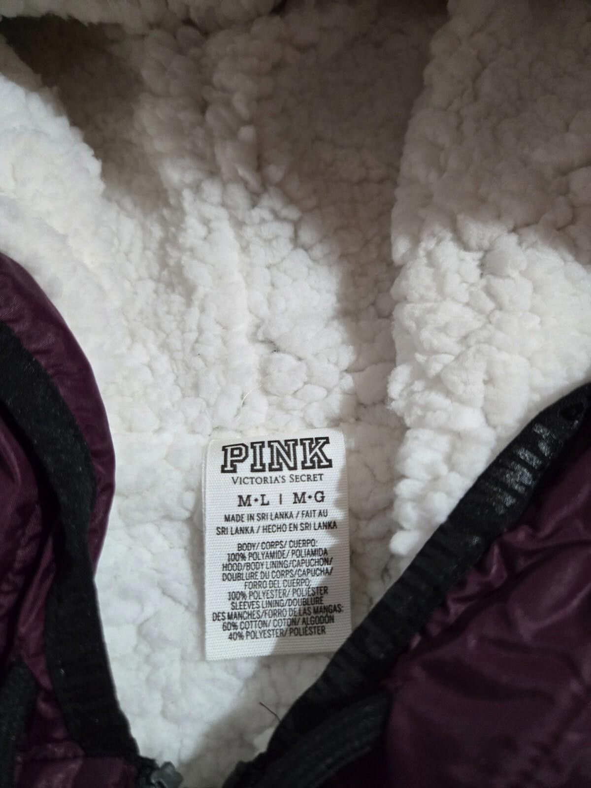 Designer NEW Victoria's Secret PINK Anorak Windbreaker Hoodie Sherpa Size L / US 10 / IT 46 - 4 Thumbnail