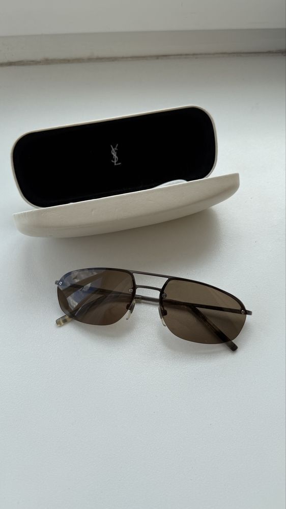 Yves Saint Laurent Yves Saint Laurent YSL Metallic Frame Sunglasses Size ONE SIZE - 1 Thumbnail