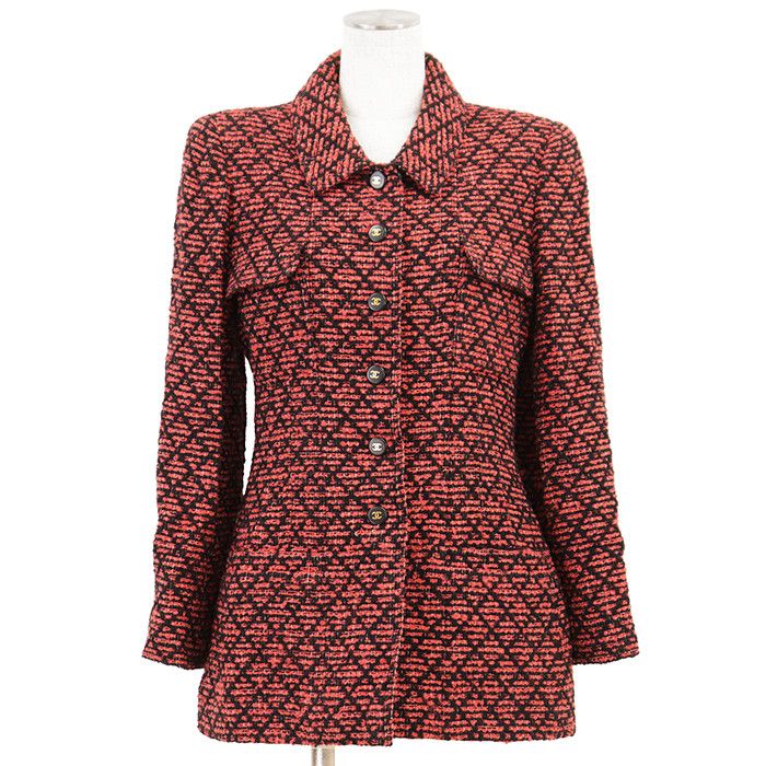 Chanel Chanel Chanel Tweed Wool Mohair Nylon Jacket Textile Outerwear P05767 DUTY FREE for USA Size ONE SIZE - 1 Thumbnail