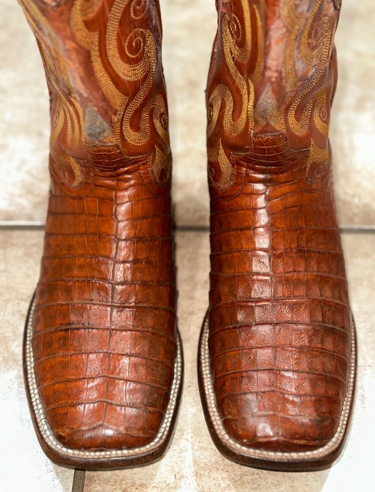 Vintage Crocodile boots Size US 7.5 / EU 40-41 - 2 Thumbnail