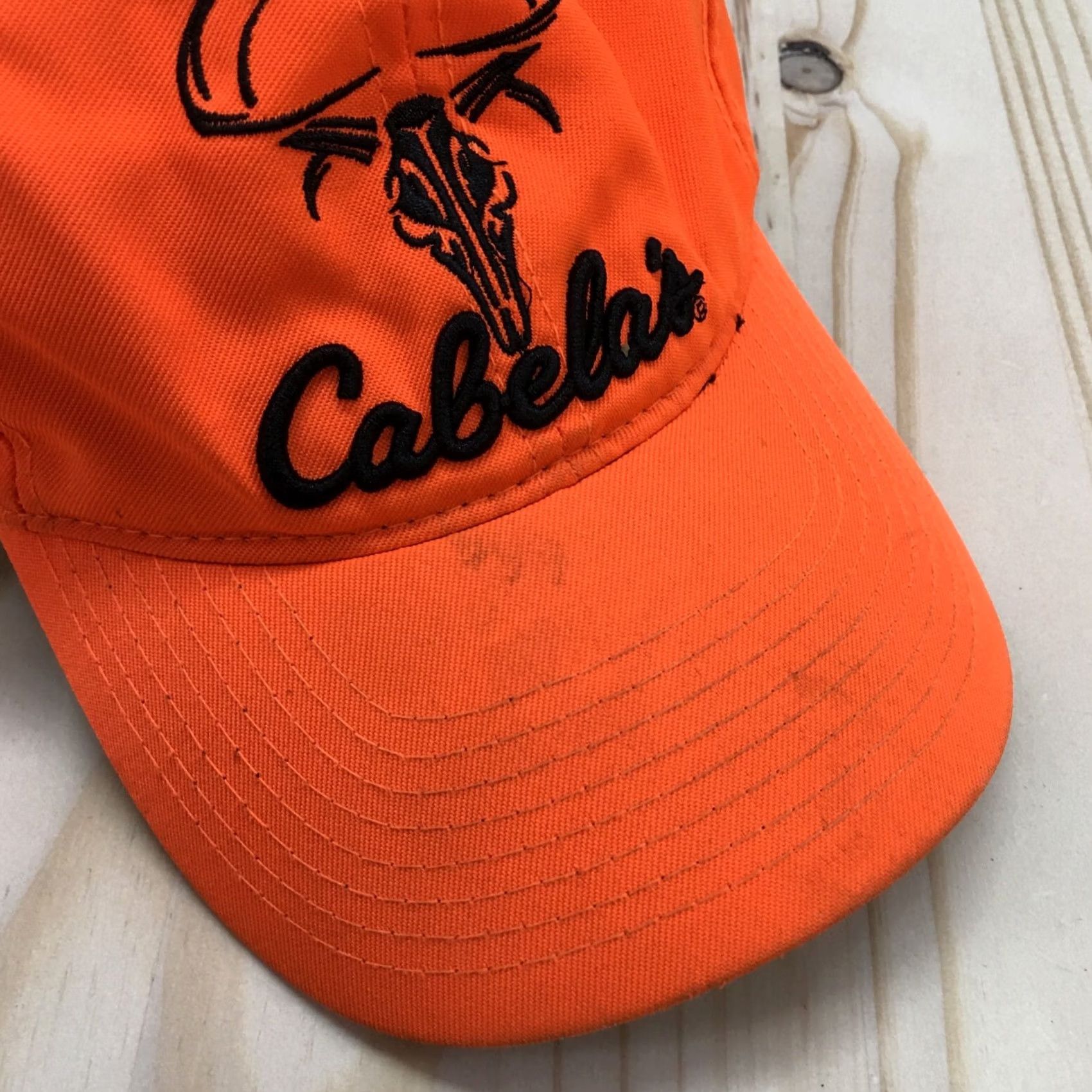Vintage Cabelas Legendary Outfitters Baseball Cap Hat OS Orange Embroidered Logo Mens Size ONE SIZE - 4 Thumbnail