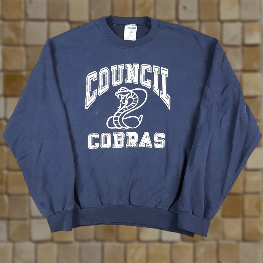 Jerzees VINTAGE Council Cobras High School Sports Size M Pullover Crewneck Sweatshirt Size US M / EU 48-50 / 2 - 1 Thumbnail