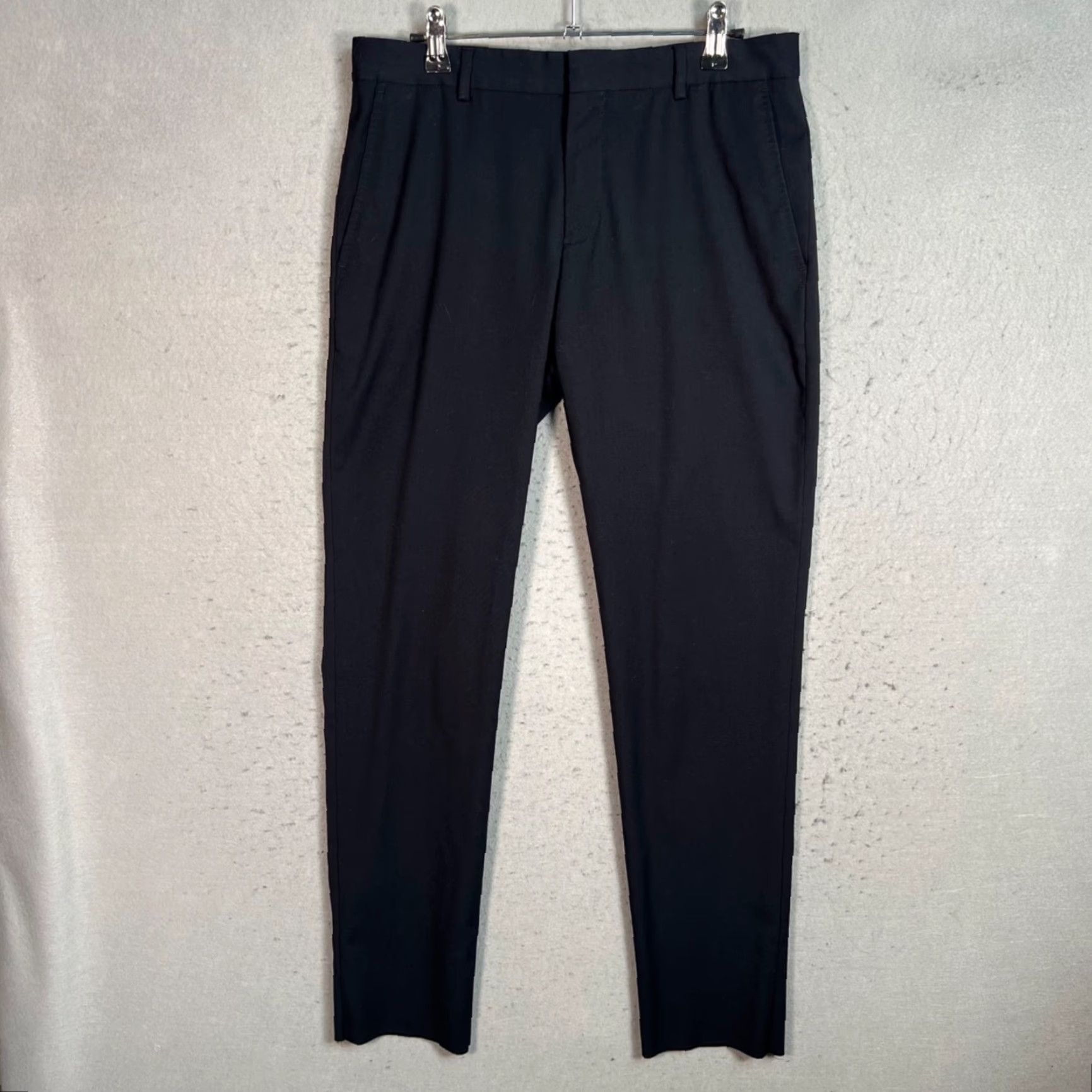 Bally Bally Womens Black Dress Pants Slim-Fit 6 (Adult) Size 6 Polyester Flat Front Mid Rise Inseam 29 in Skinny 30 in Waist Women Pants Dress Size 28" / US 6 / IT 42 - 2 Thumbnail