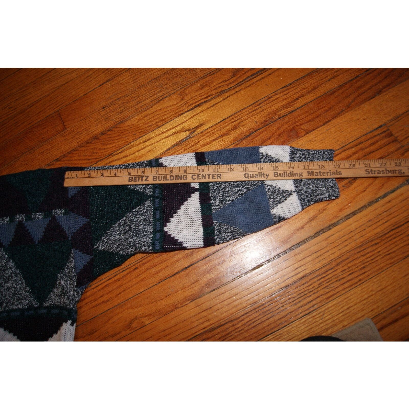 Other VTG Campus Grandpa Knit Cardigan Sweater L Geometric 90s Size US L / EU 52-54 / 3 - 8 Thumbnail