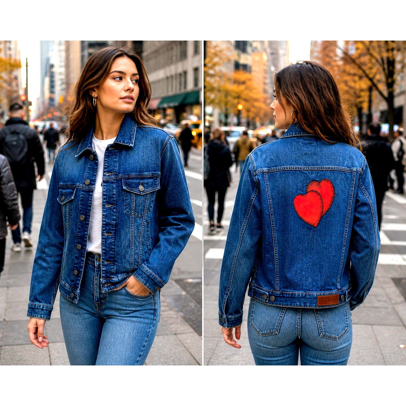 Zadig & Voltaire Zadig & Voltaire Kase Denim Heart Jacket in Dark Blue Small Size S / US 4 / IT 40 - 1 Thumbnail