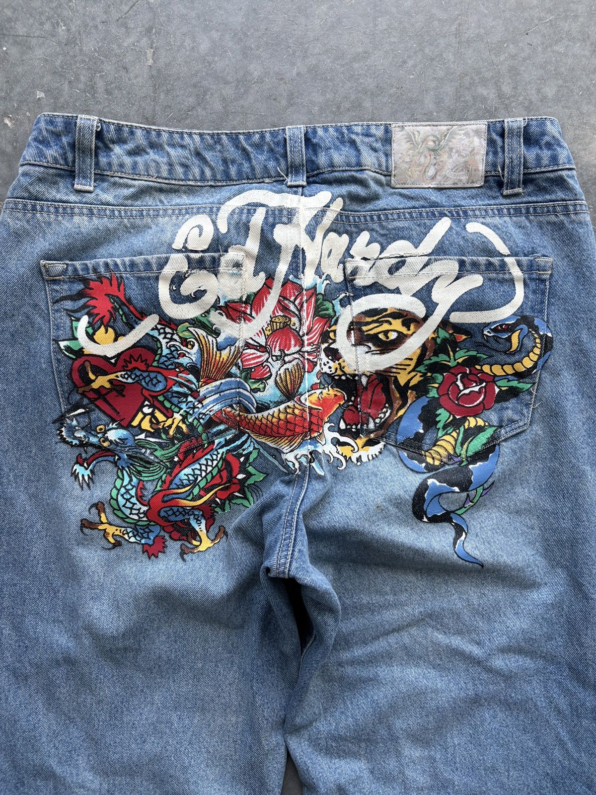 Ed Hardy Vintage Y2K Ed Hardy Denim Jeans Baggy Loose 32x31 Size US 32 / EU 48 - 2 Thumbnail