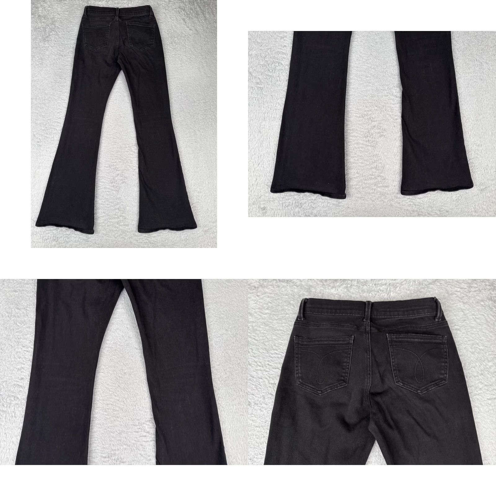 Brandy Melville Brandy Melville Jeans Womens Medium Black Mid Rise Flare Stretch Denim 24x29 Size 32" / US 10 / IT 46 - 10 Thumbnail