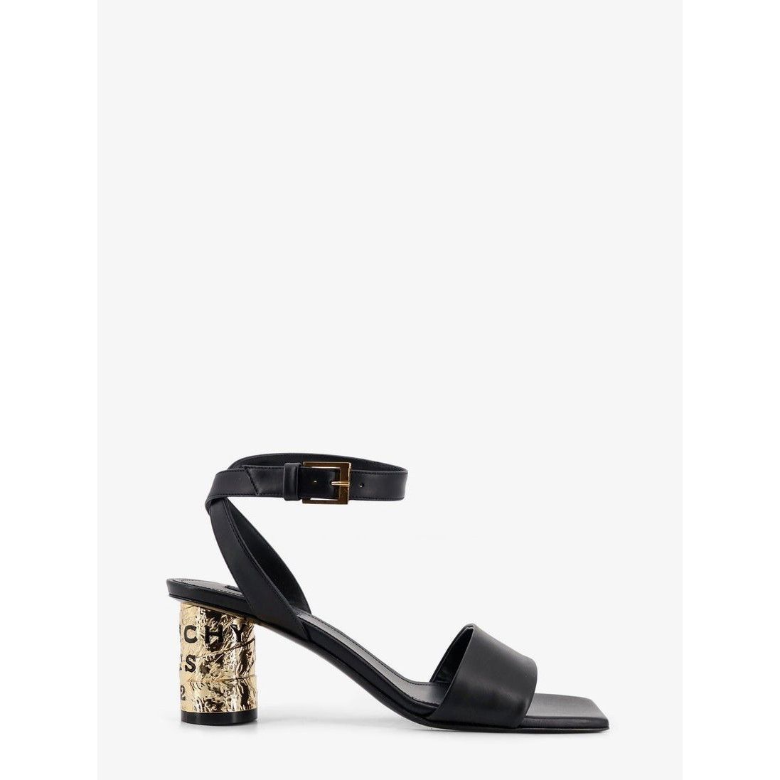 Givenchy GIVENCHY Tape Black Leather 65mm Heel Sandals New & Authenti Size US 9 / IT 39 - 1 Thumbnail