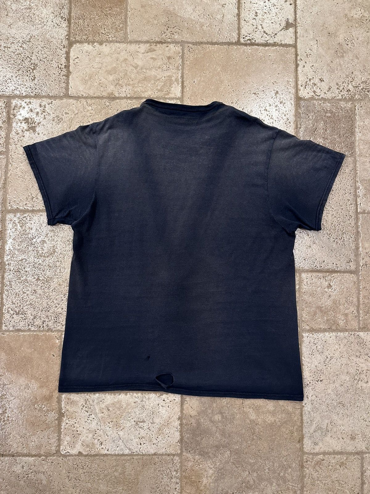 StraightFaded Vintage Blank Faded Black Late 90s Tee Size US XL / EU 56 / 4 - 11 Thumbnail