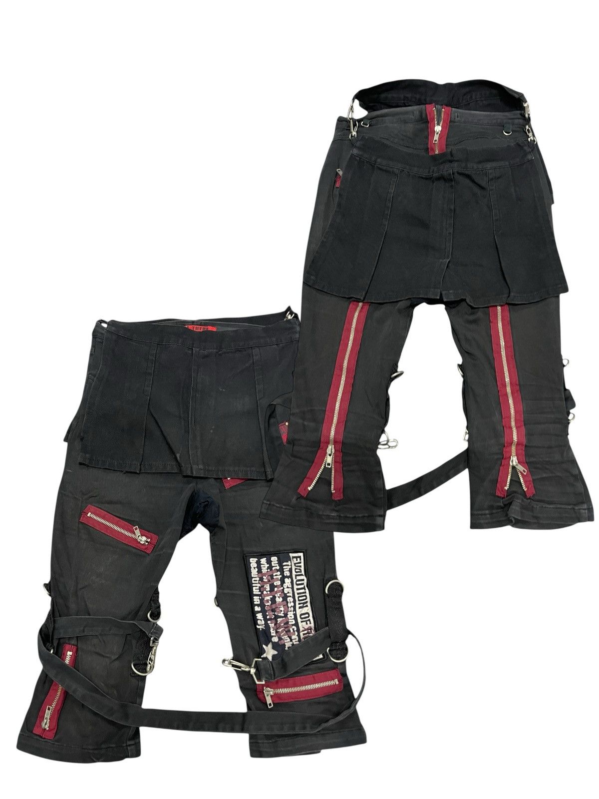 If Six Was Nine 2000s LGB STYLE PUNK SHORT PANT RARE DESIGN Size US 27 - 1 Thumbnail