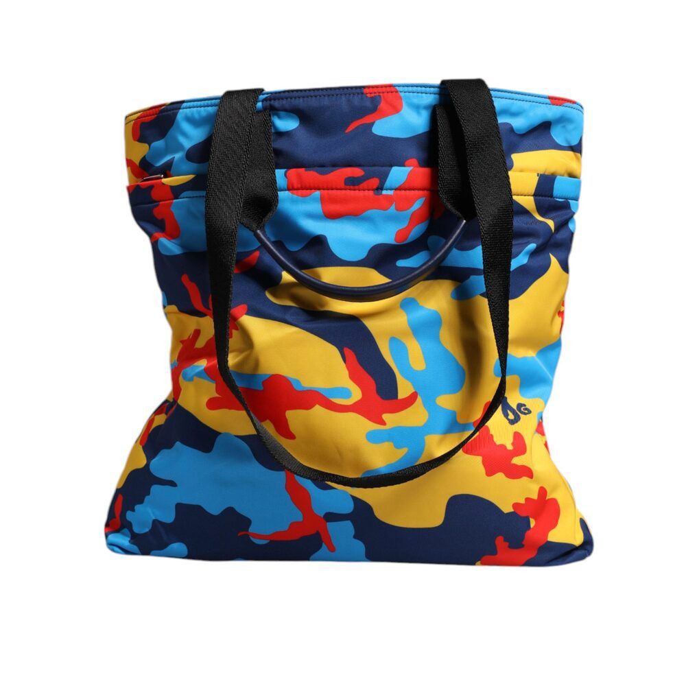 Dolce & Gabbana Dolce & Gabbana Multicolor Camouflage Nylon Shopping Tote Ba Size ONE SIZE - 5 Thumbnail