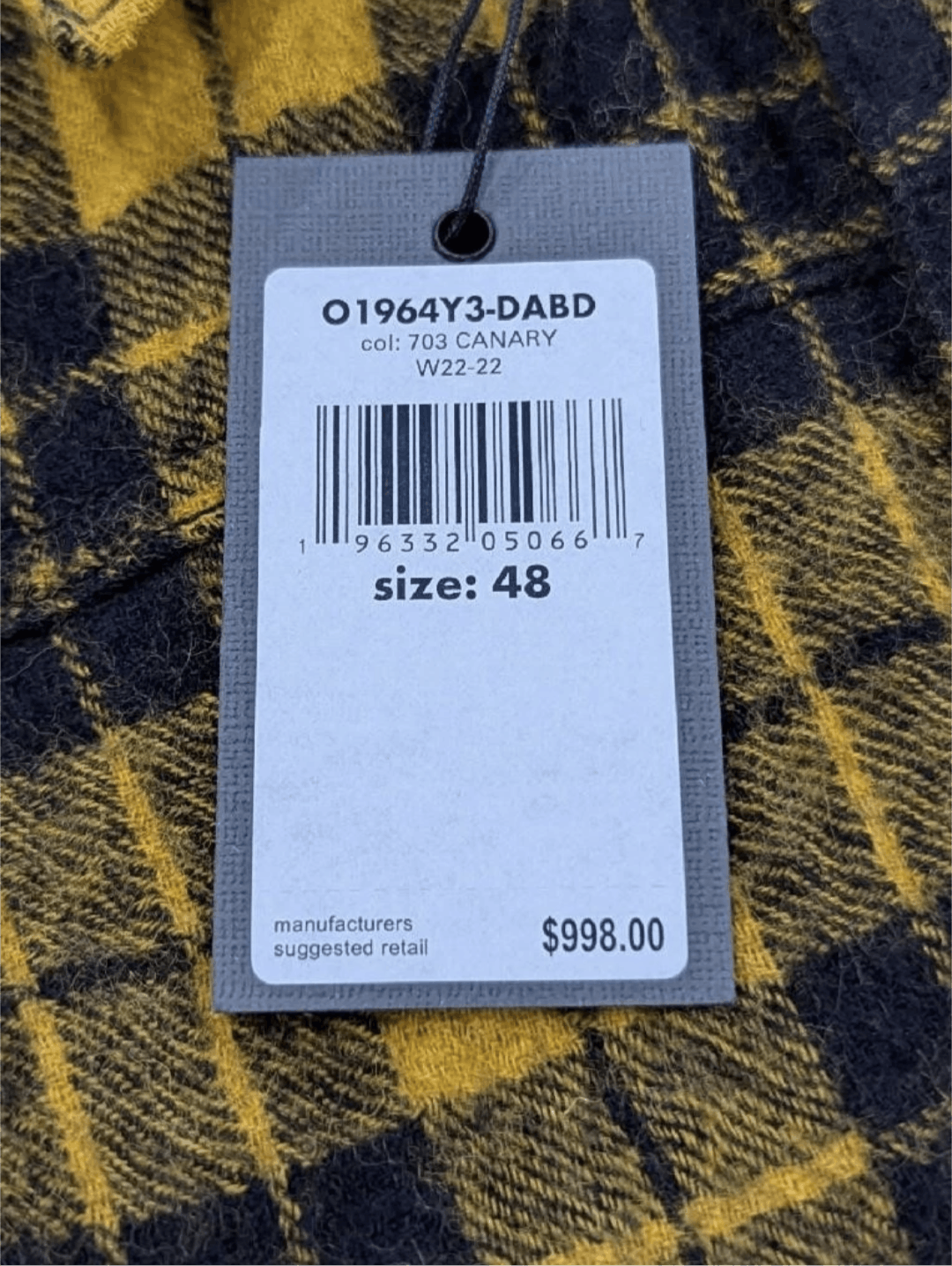 John Varvatos John Varvatos Plaid Wool Blouson Jacket Canary 48 Size US M / EU 48-50 / 2 - 8 Thumbnail
