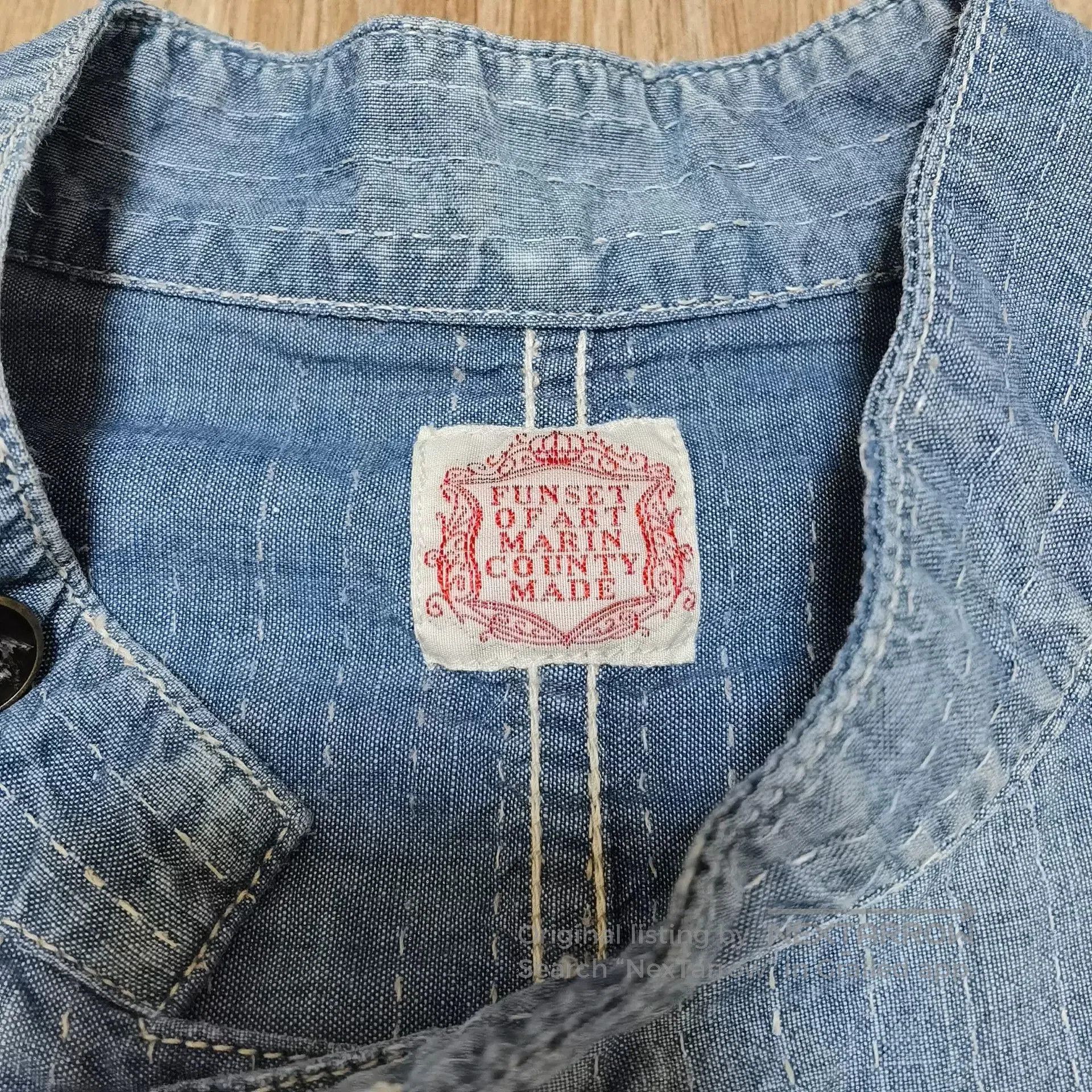 FunSet of Art FUNSET OF ART Japanese Washed Sashiko Denim Jacket. Size US M / EU 48-50 / 2 - 7 Thumbnail