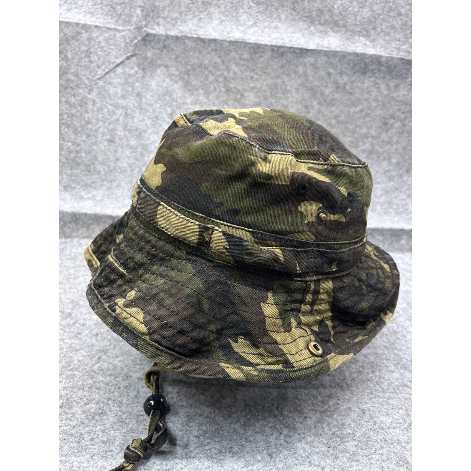 Vintage VINTAGE Goodfellow & Co Bucket Hat Unisex Adults One Size Green Camo Outdoor Twill Cotton Cap Size ONE SIZE - 4 Thumbnail