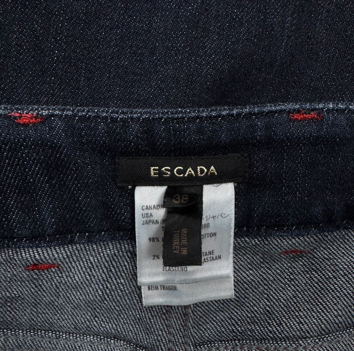 Escada Escada Flared Jeans Embroidered Logo size DE38 IT44 Size 30" / US 8 / IT 44 - 9 Thumbnail