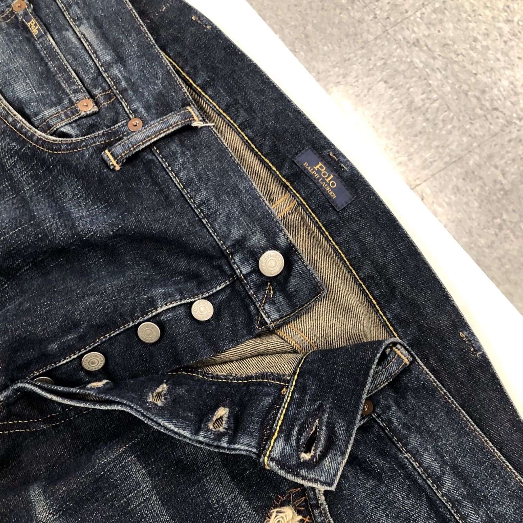 Polo Ralph Lauren Polo Ralph Lauren Jeans Varick Slim Straight Patch Blue 42x32 Button Fly Denim Stretch 5-Pocket Mens Regular Modern Vintage: No Size US XL / EU 56 / 4 - 3 Thumbnail