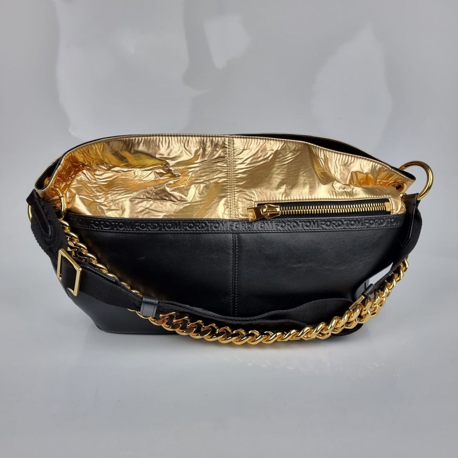 Tom Ford TOM FORD Black/Gold Shoulder Bag New Size ONE SIZE - 3 Thumbnail
