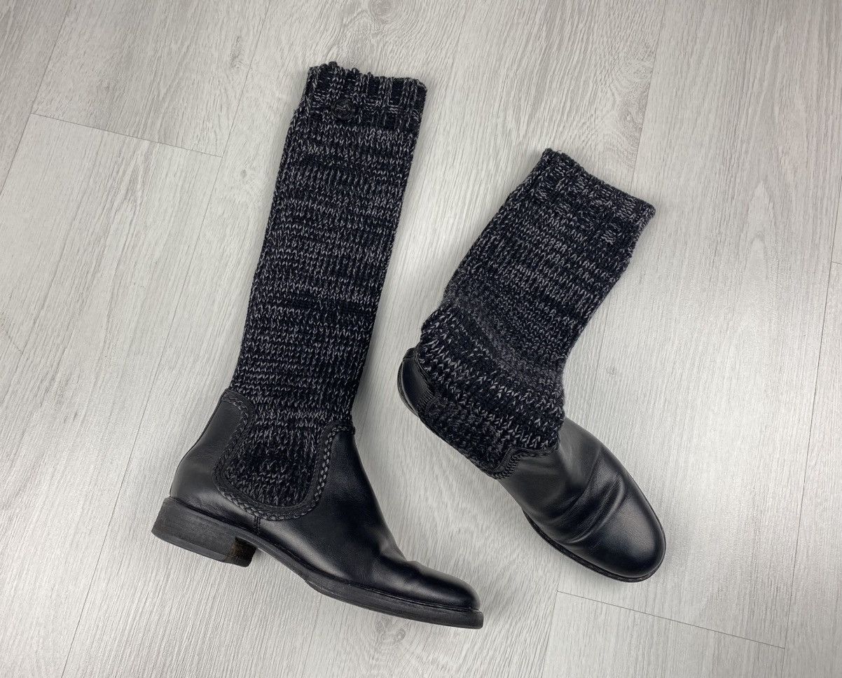 Gucci Gucci Knit Socks Leather Boots Size 37 1/2 Fendi Prada Size US 7.5 / IT 37.5 - 3 Thumbnail