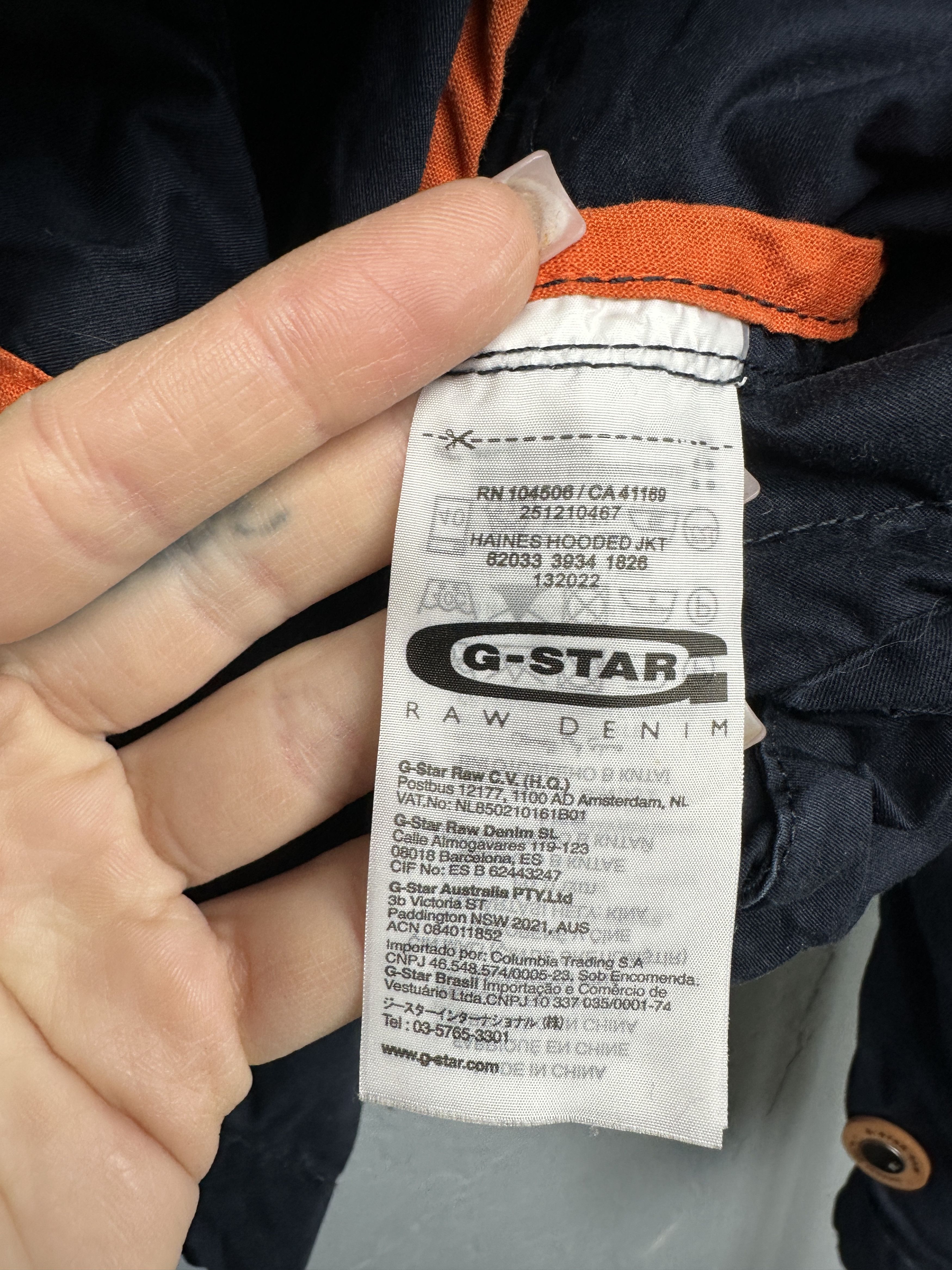 G-Star G Star Raw Mens Haines Hooded Jacket Size US L / EU 52-54 / 3 - 4 Thumbnail