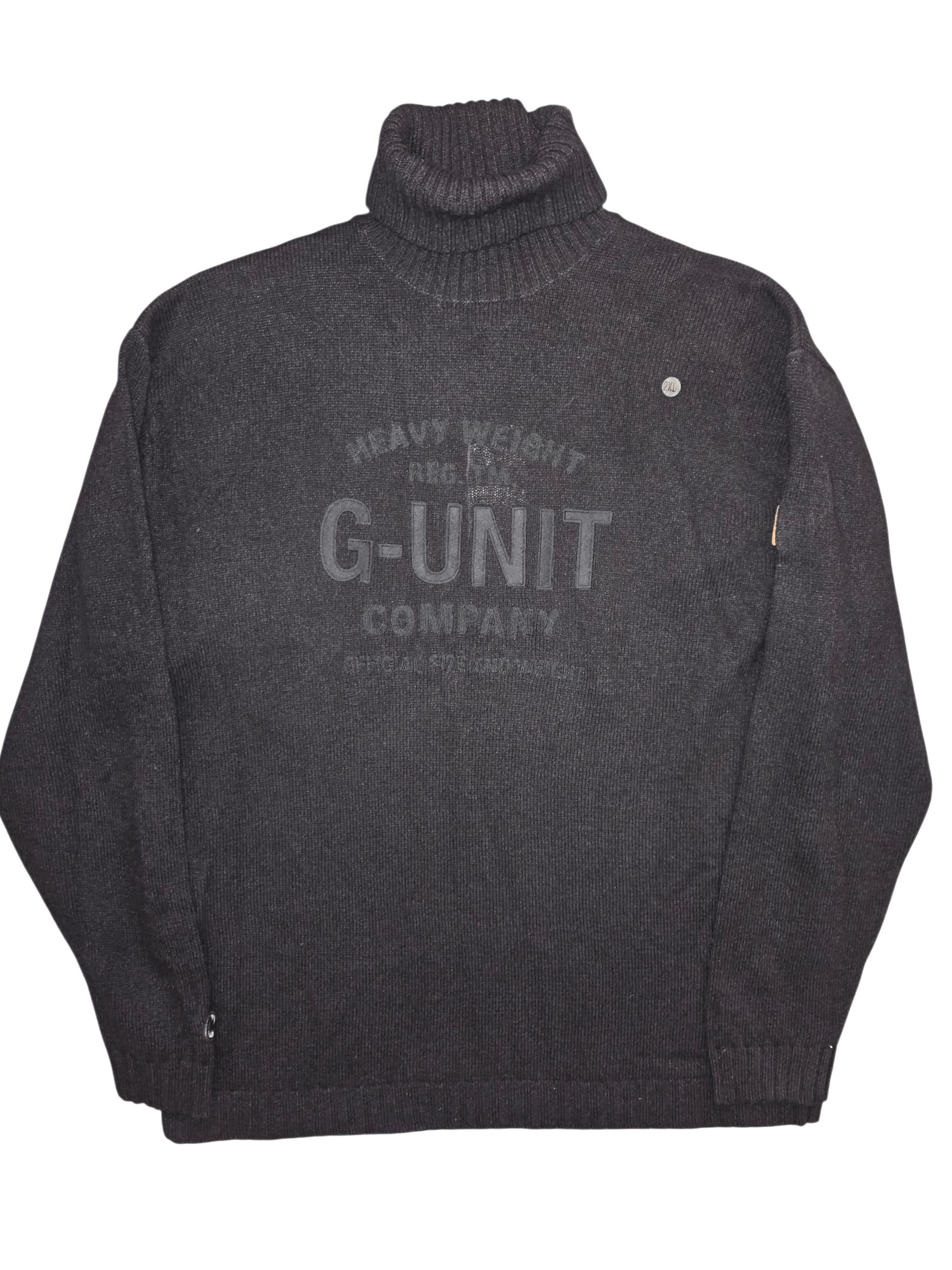 G-Unit Vintage Mens G-Unit Lambswool Black Turtleneck Sweater 2XL Size US XXL / EU 58 / 5 - 1 Thumbnail