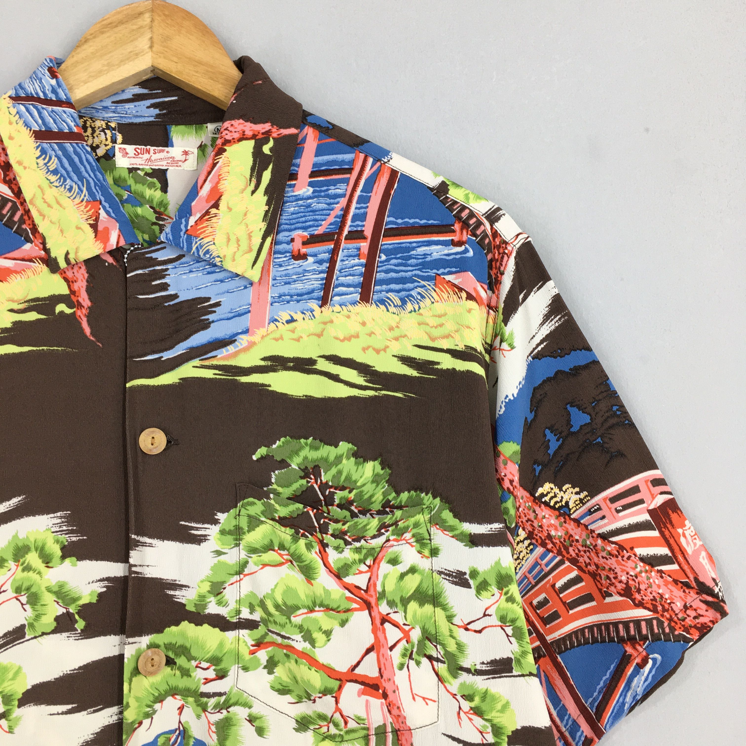 Sun Surf Sun Surf Hawaii Japanese Culture Sakura Rayon Shirt Medium Size US M / EU 48-50 / 2 - 2 Thumbnail