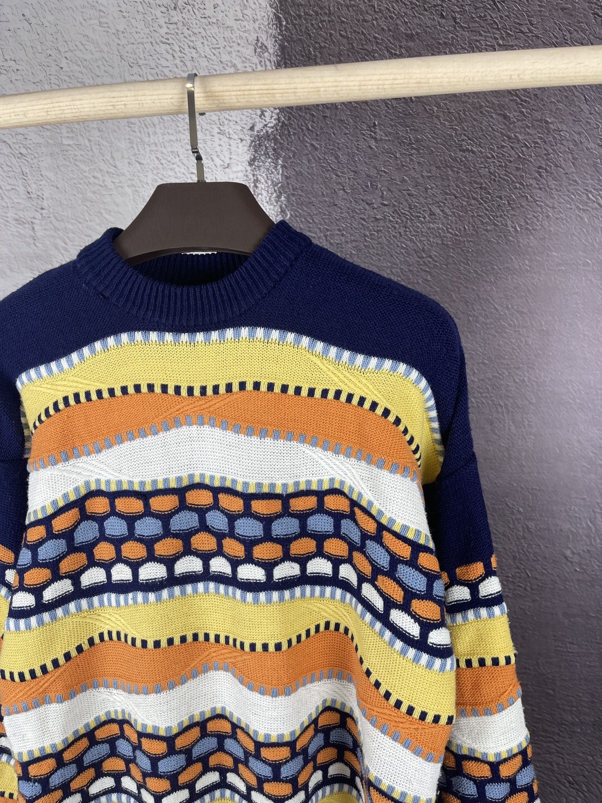 Vintage Vintage coogi style coloured cable knit sweater oversized Size US M / EU 48-50 / 2 - 6 Thumbnail