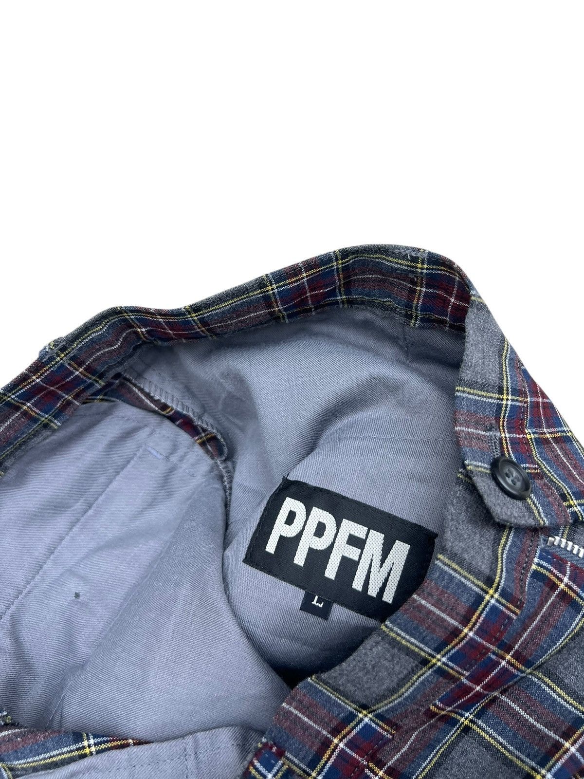 PPFM Vintage PPFM Rayon Polyester Blend Stretch Tartan Flare Pant Size US 31 - 19 Thumbnail