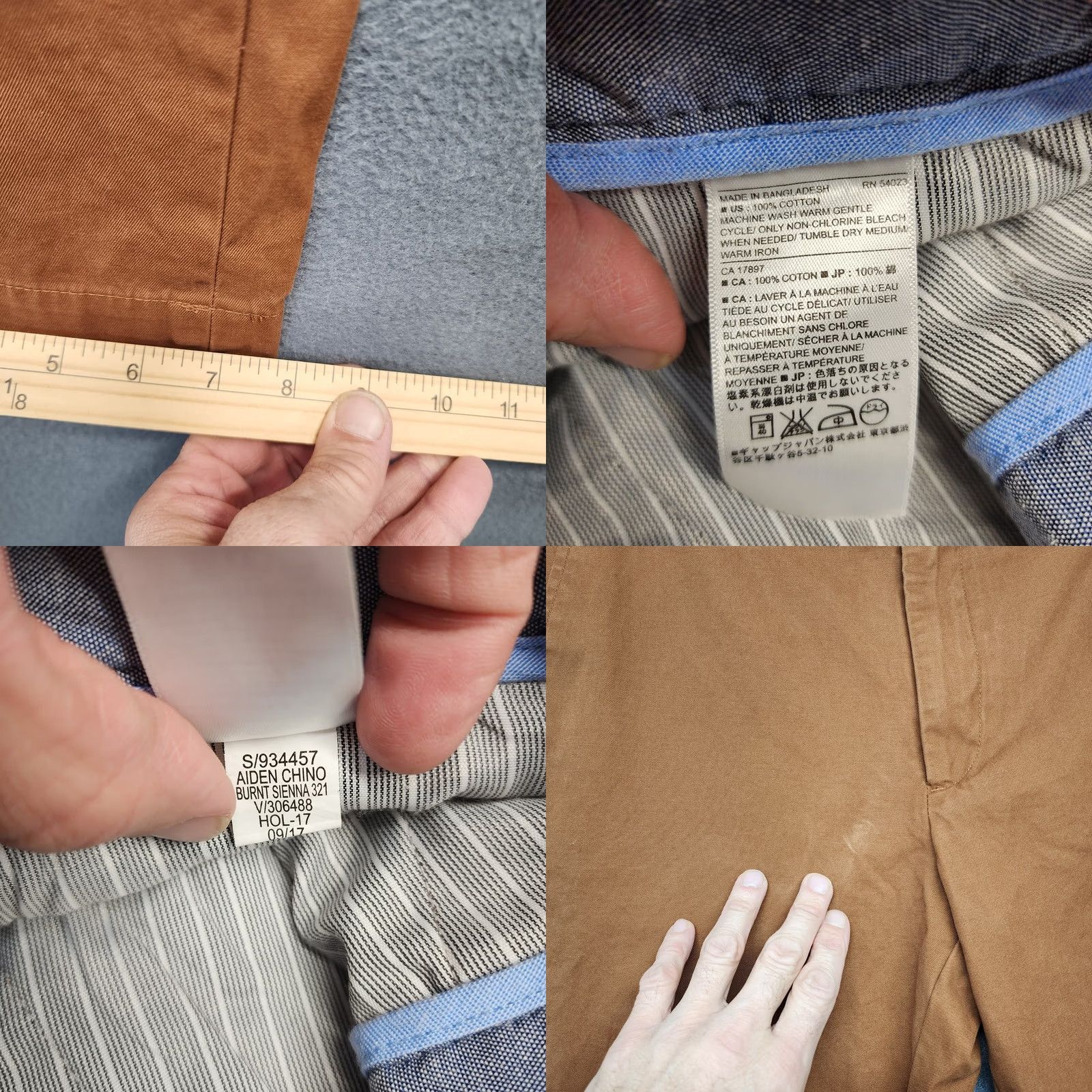 Banana Republic Banana Republic Pants Mens Chino Flat Front Cotton 33x32 Burnt Sienna 33x34 Regular Mens Clothing Brown Size US 33 - 8 Thumbnail