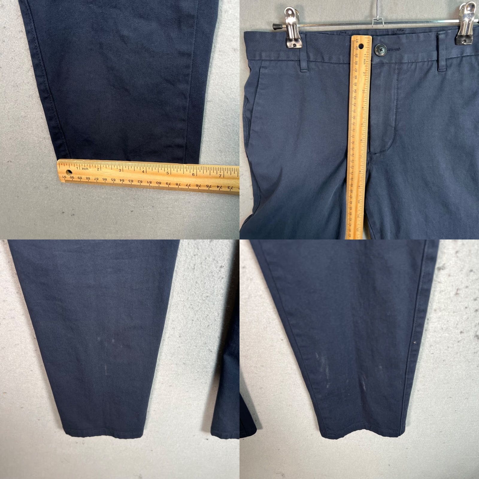 Everlane Everlane Slim Fit Chino Pants Womens 28x30 Navy Blue Cotton Blend Skinny Size 28" / US 6 / IT 42 - 8 Thumbnail