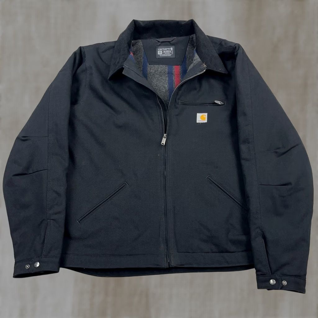 Carhartt Carhartt Detroit Jacket Men 2XL Tall Black Duck Relaxed Fit Blanket Lined Work Size US XXL / EU 58 / 5 - 1 Thumbnail