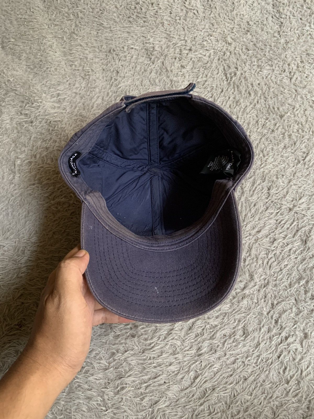 Balenciaga Balenciaga Embroidered Logo Washed Navvy Cap Hat Size ONE SIZE - 3 Thumbnail