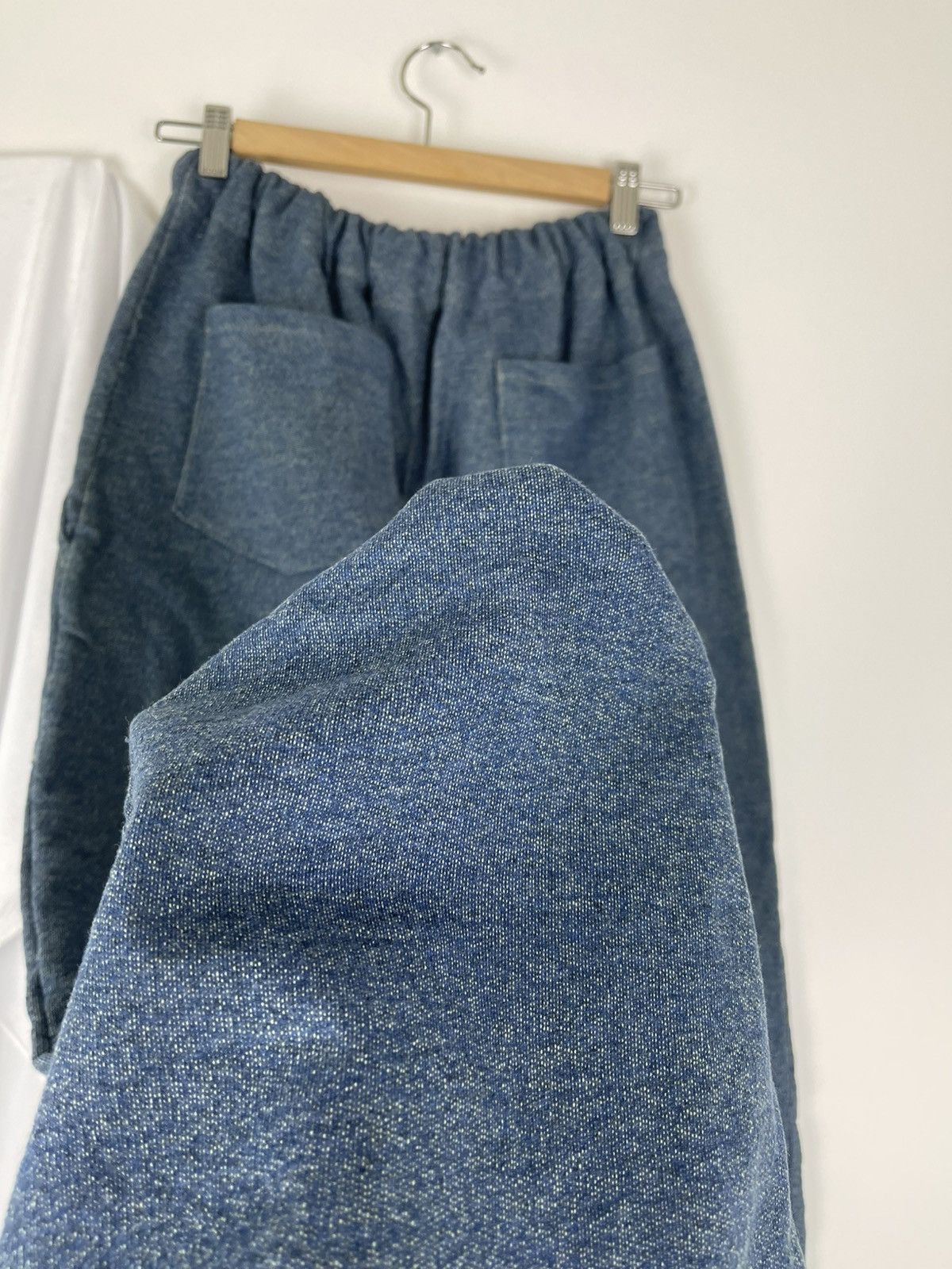 Chorley Raw hem dirty imitation denim baggy wide leg sweatpants Size US 34 / EU 50 - 4 Thumbnail