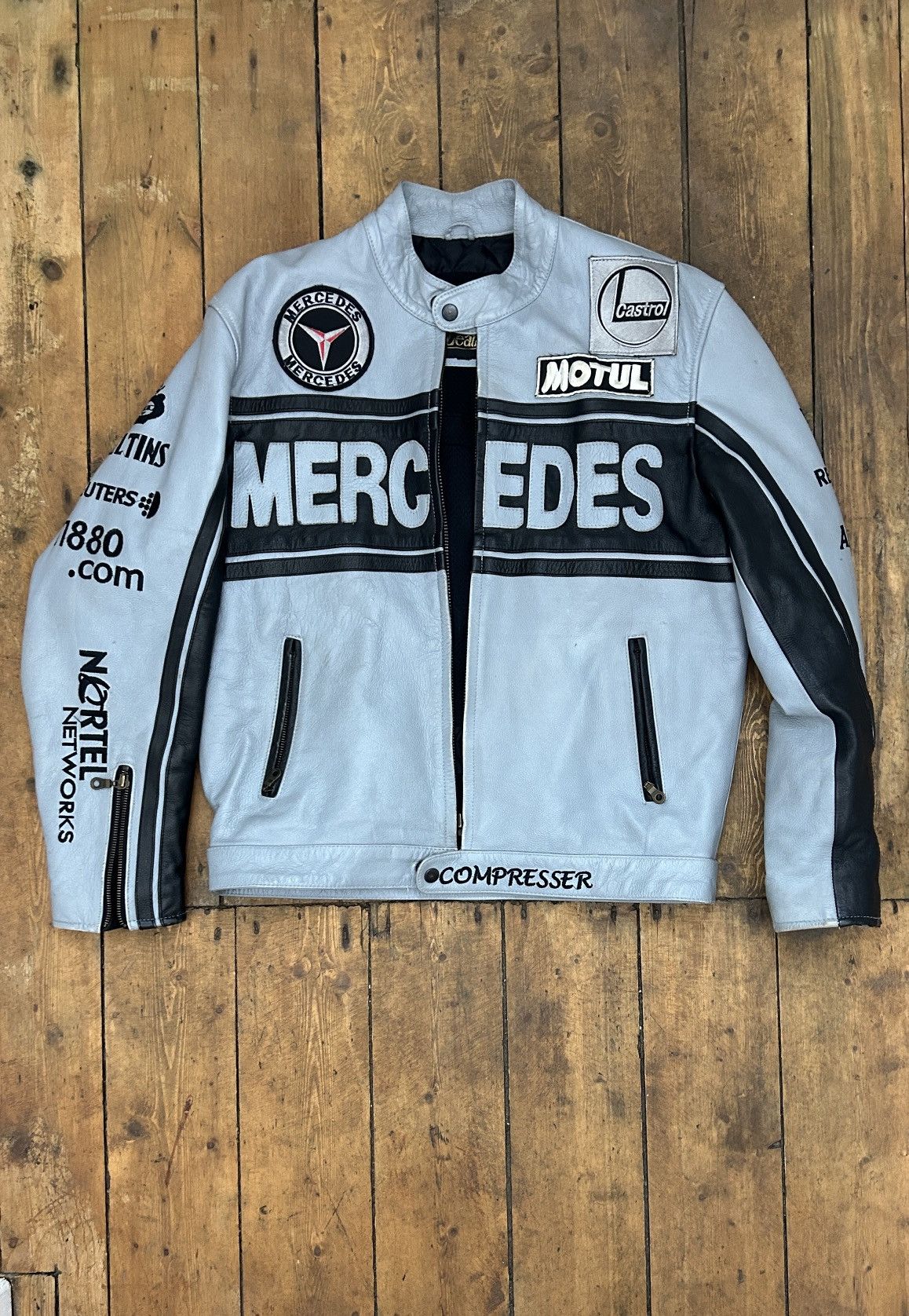   × Mercedes-Benz アウター Mercedes Benz Leather Compressor Biker Jacket