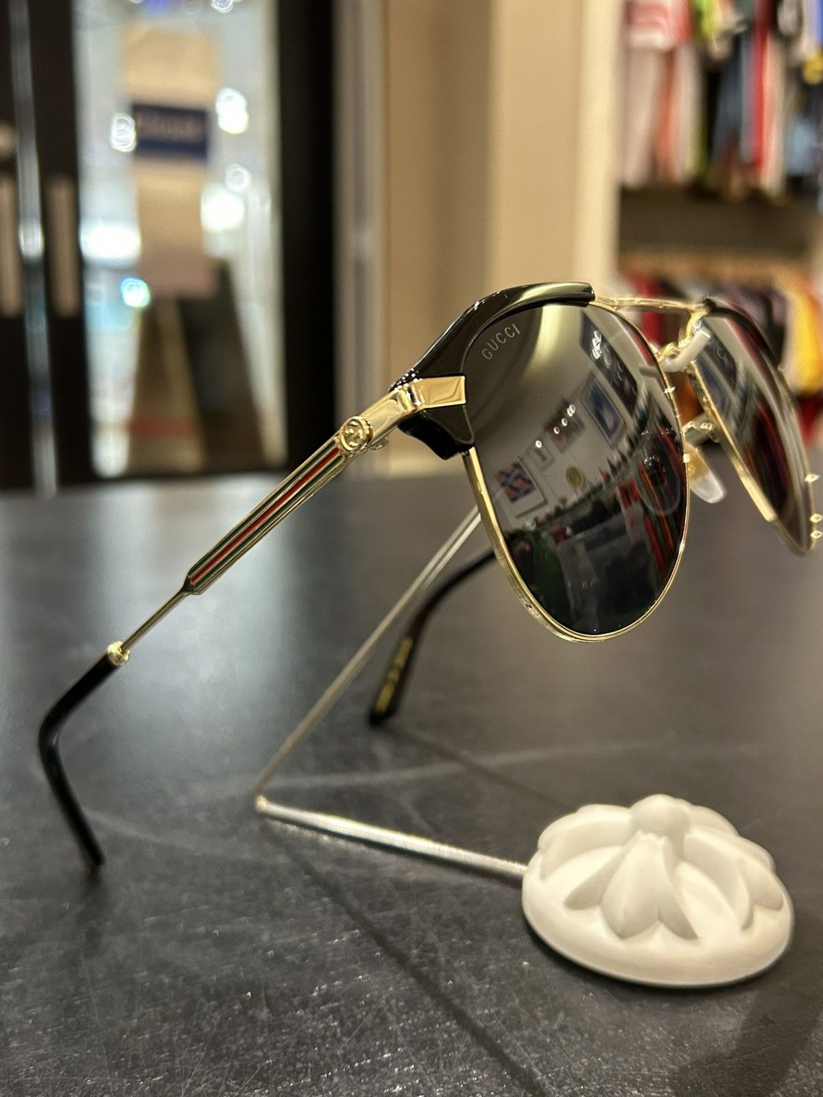 Gucci Gucci Aviator Wire Sunglasses Size ONE SIZE - 3 Thumbnail