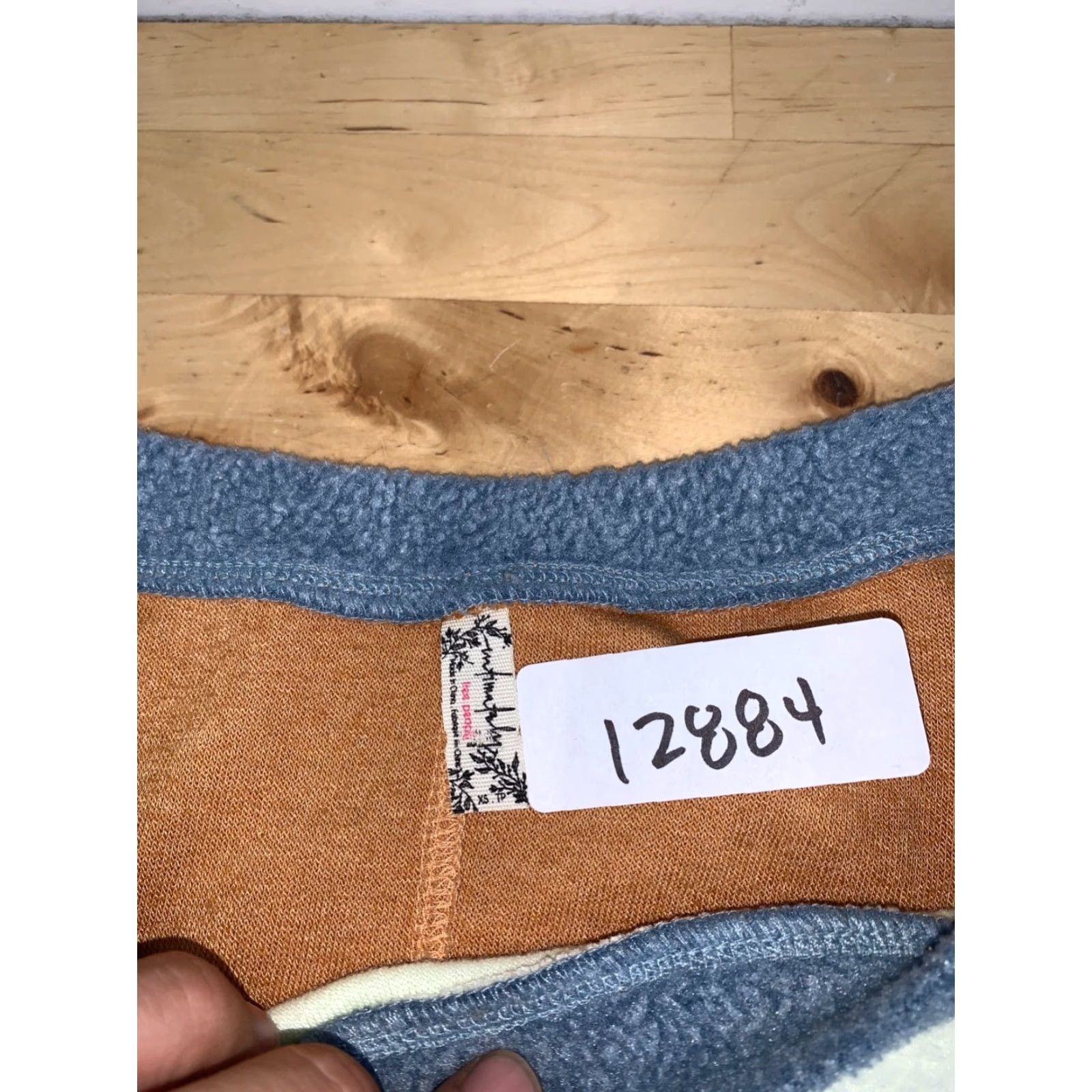 Free People Free People Blue Fleece Pullover Womens XS Boho Oversized 12884 Size XS / US 0-2 / IT 36-38 - 2 Thumbnail