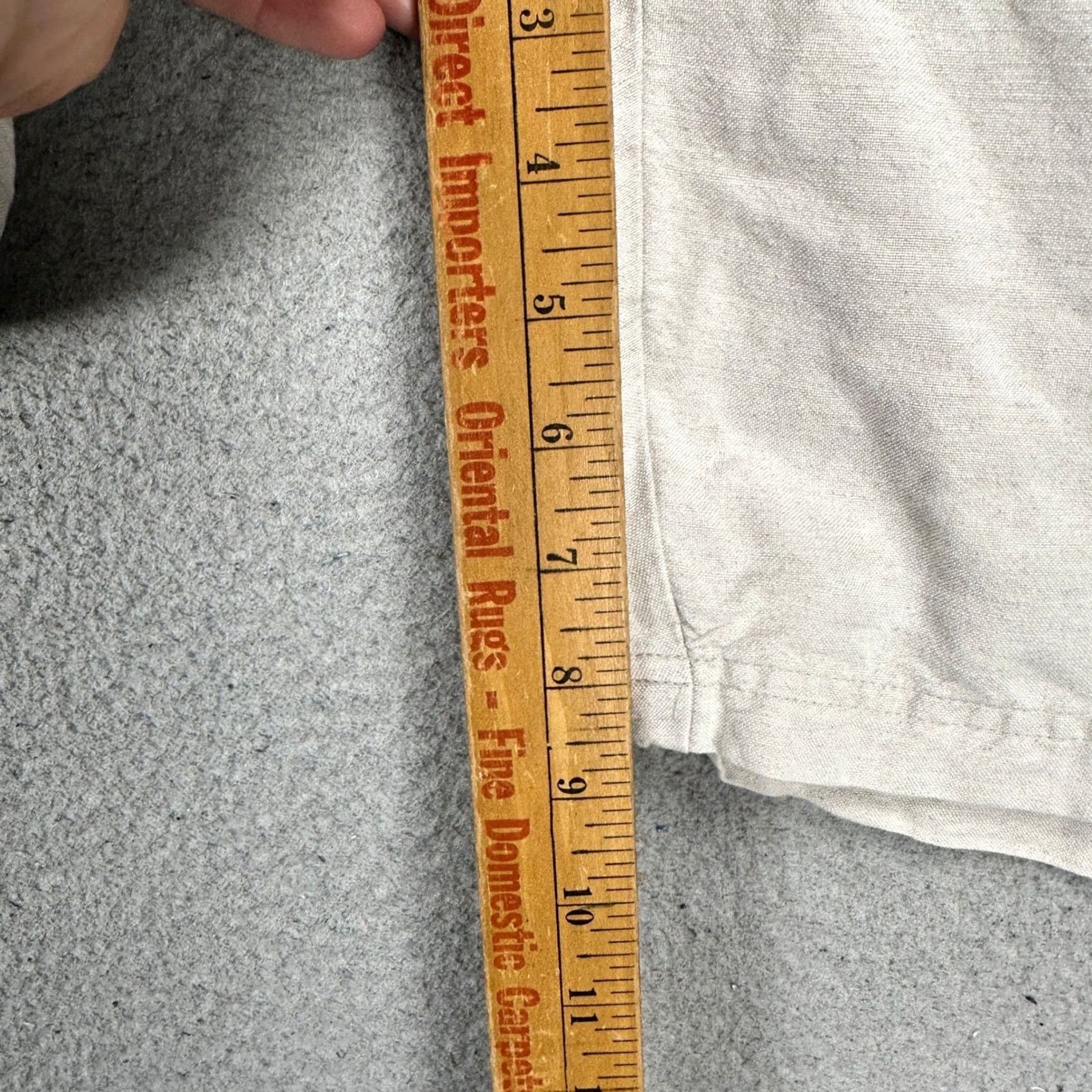 Cubavera Cubavera Mens Linen Blend Shorts 38 Cream Flat Front Cargo Pocket Casual Outdoor Size US 38 / EU 54 - 7 Thumbnail