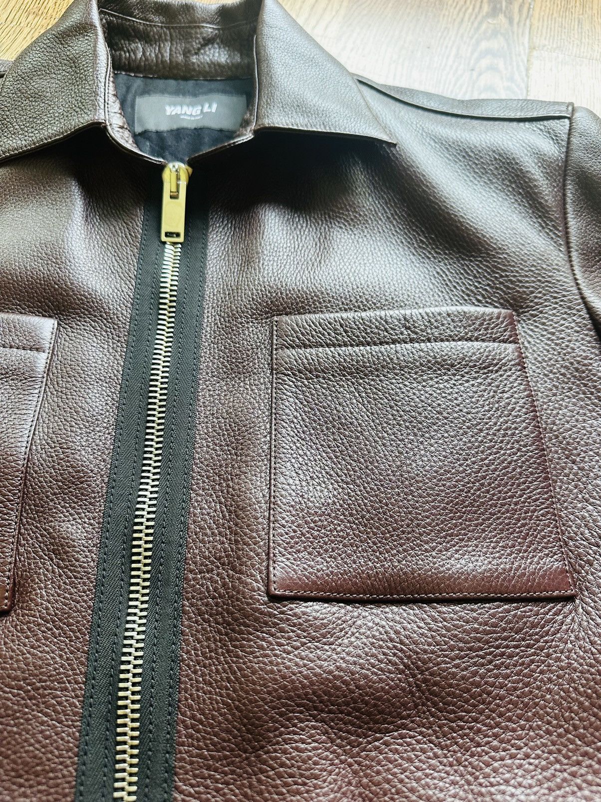 Yang Li Yang li heavy grain leather shirt jacket A/W 2013/14 Size US M / EU 48-50 / 2 - 11 Thumbnail