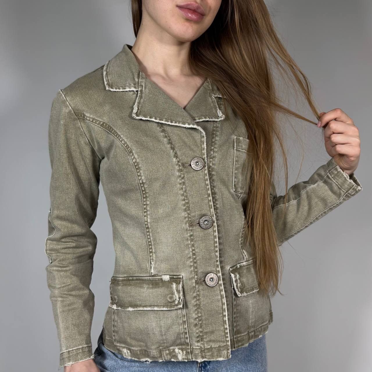 Japanese Brand Vintage Y2K Z Cavaricci Military Distressed Blazer Japanese Size S / US 4 / IT 40 - 1 Thumbnail