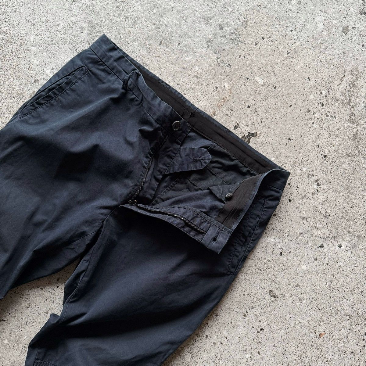 Lanvin Lanvin Mens Navy Blue Ankle Zip Casual Chino Trousers Pants Size US 30 / EU 46 - 3 Thumbnail