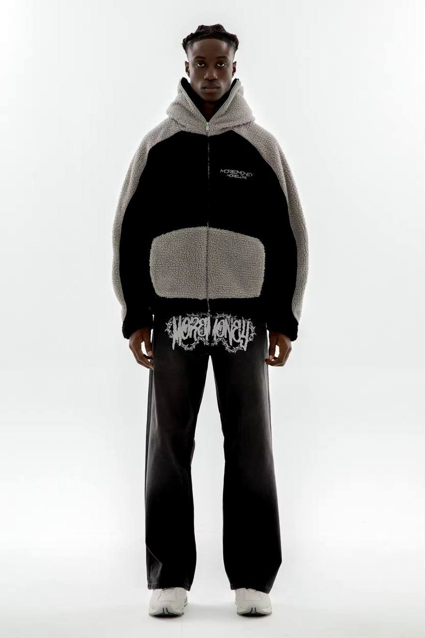 Japanese Brand × Vintage wool hooded zip-up sweatshirt Size US L / EU 52-54 / 3 - 4 Thumbnail