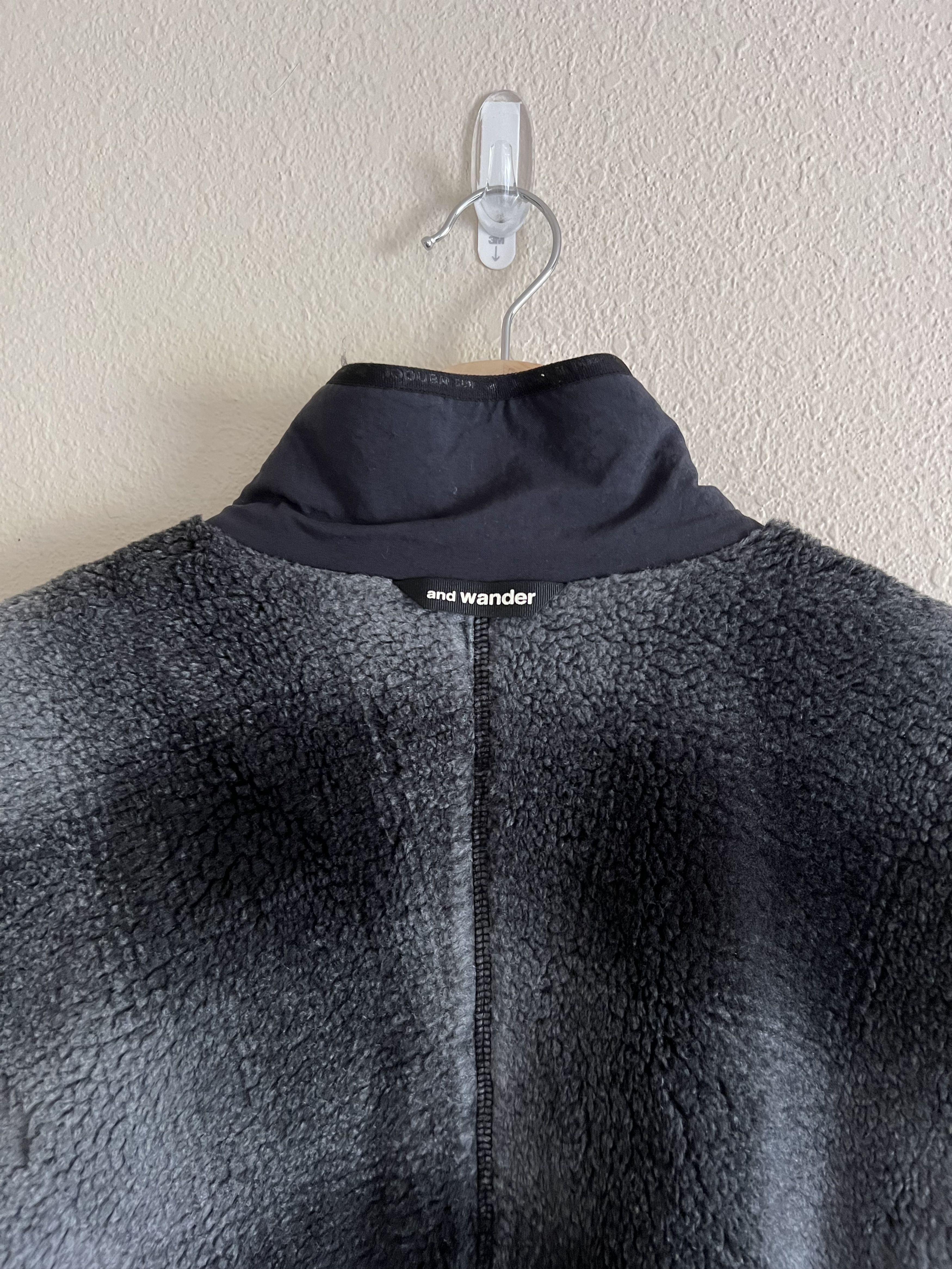 And Wander and Wander Shadow Plaid Check Boa Fleece Jacket Size US M / EU 48-50 / 2 - 7 Thumbnail