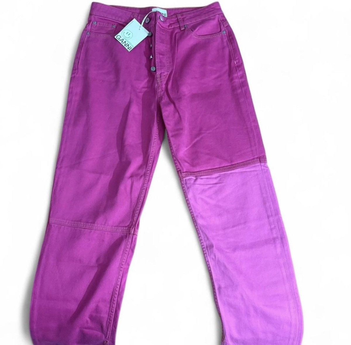 Ganni Ganni pink two-tone jeans Size 31" - 1 Thumbnail