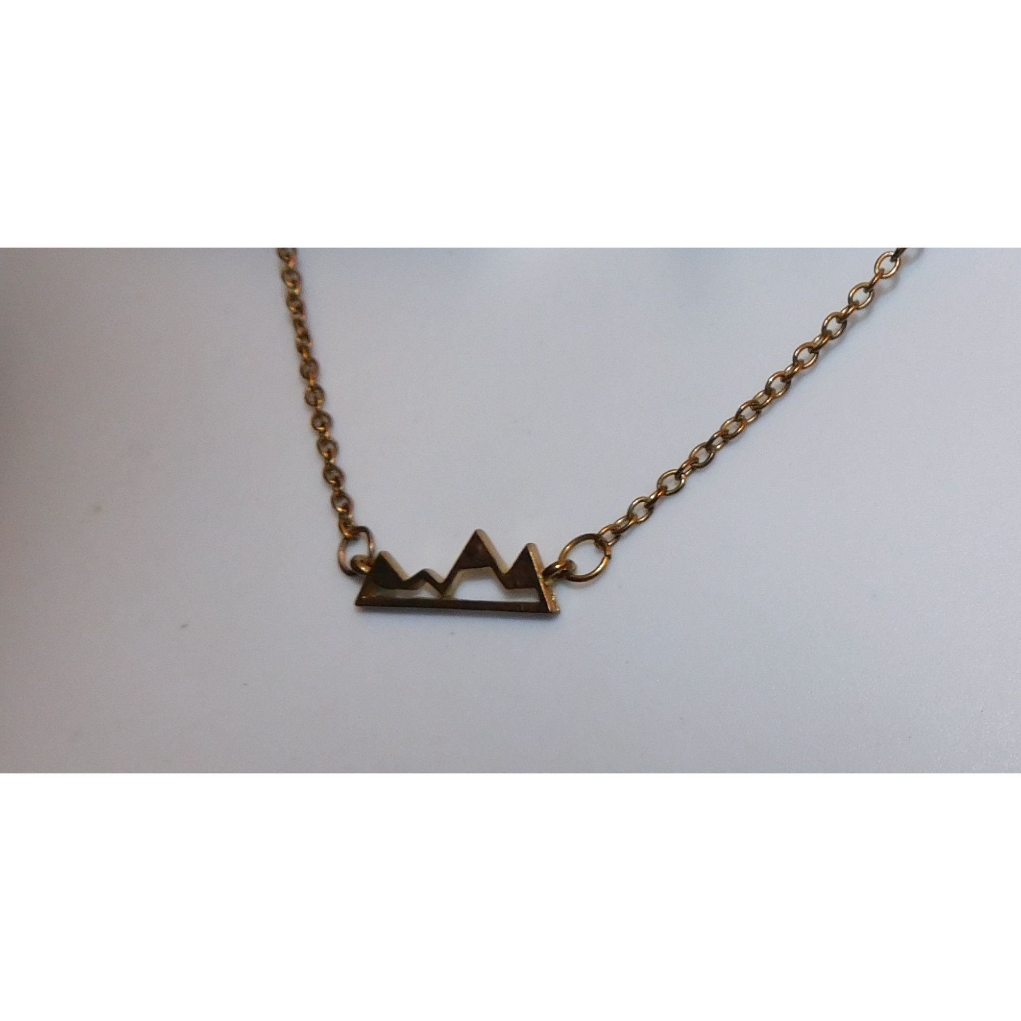 Other Dainty Minimalist Mountain Gold Tone Necklace Size ONE SIZE - 4 Thumbnail