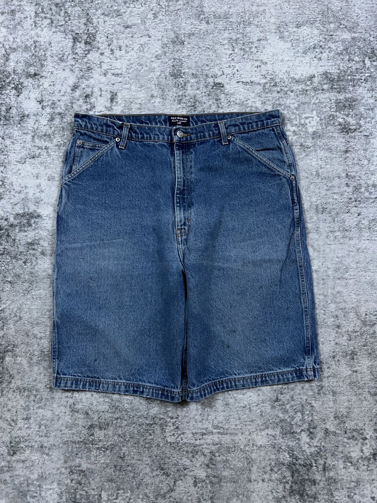 Polo Ralph Lauren × Vintage Vintage Y2K Polo Ralph Lauren Carpenter Denim Shorts Jorts Size US 38 / EU 54 - 2 Thumbnail