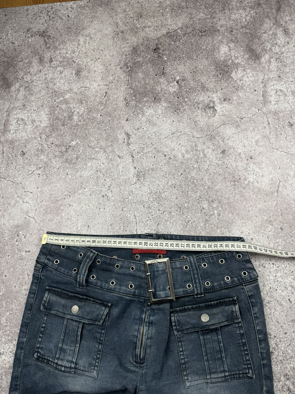 Japanese Brand CRAZY If Six Was Nine Style Y2K Flared Waisted Jeans Archive Size 30" / US 8 / IT 44 - 9 Thumbnail